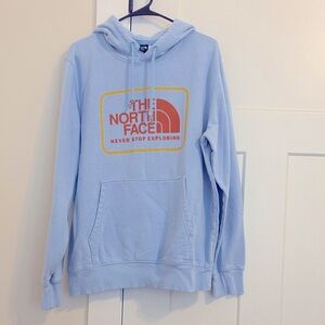 The North Face Sky Blue Hoodie with Logo